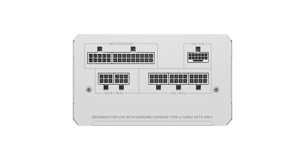 CorsairRM750e (2025) White modulaire 750 watt voeding   (Wit, 1x 12V-2x6, 1x PCIe)