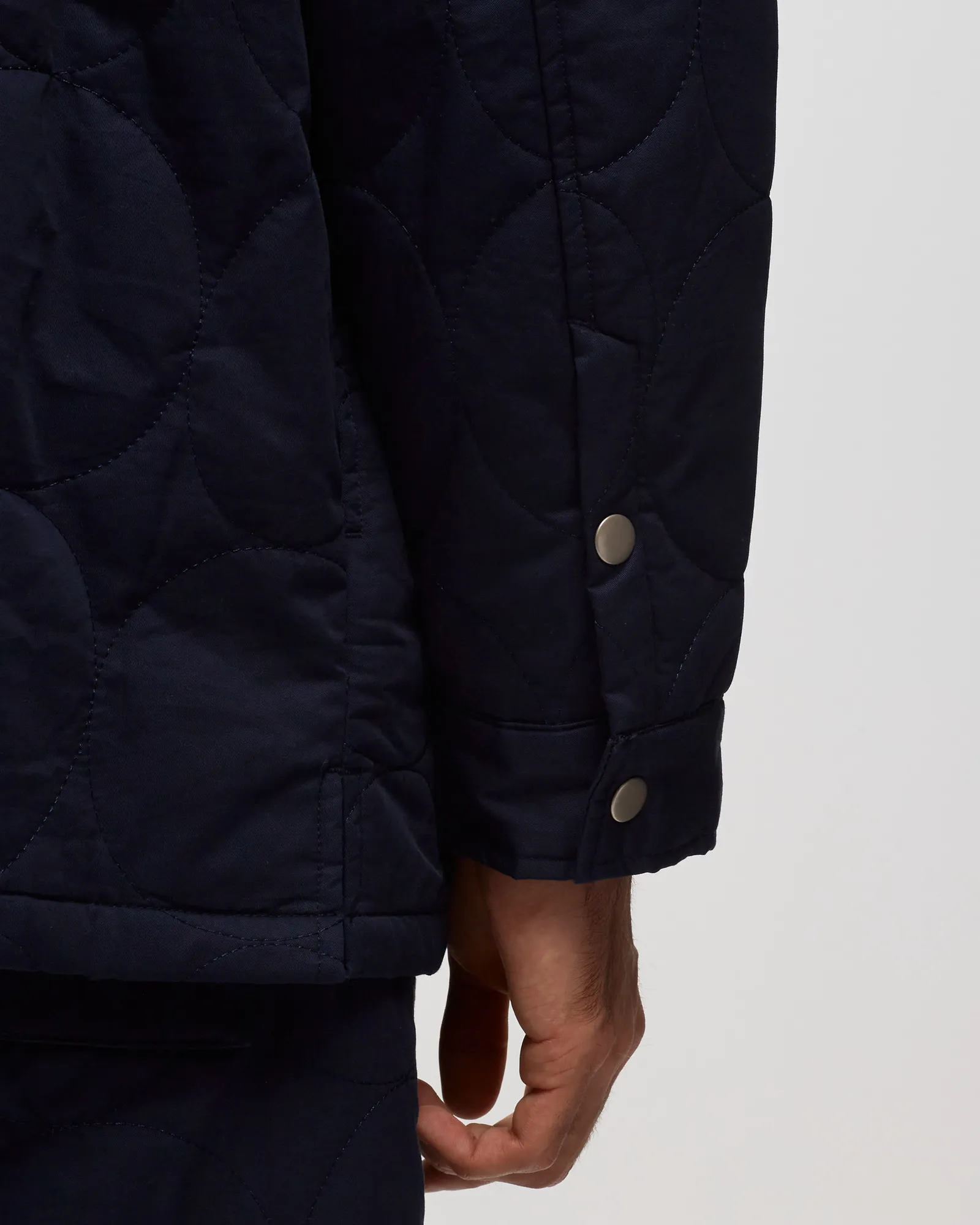 BSTN Brand Logo Pattern Quilted Overshirt
