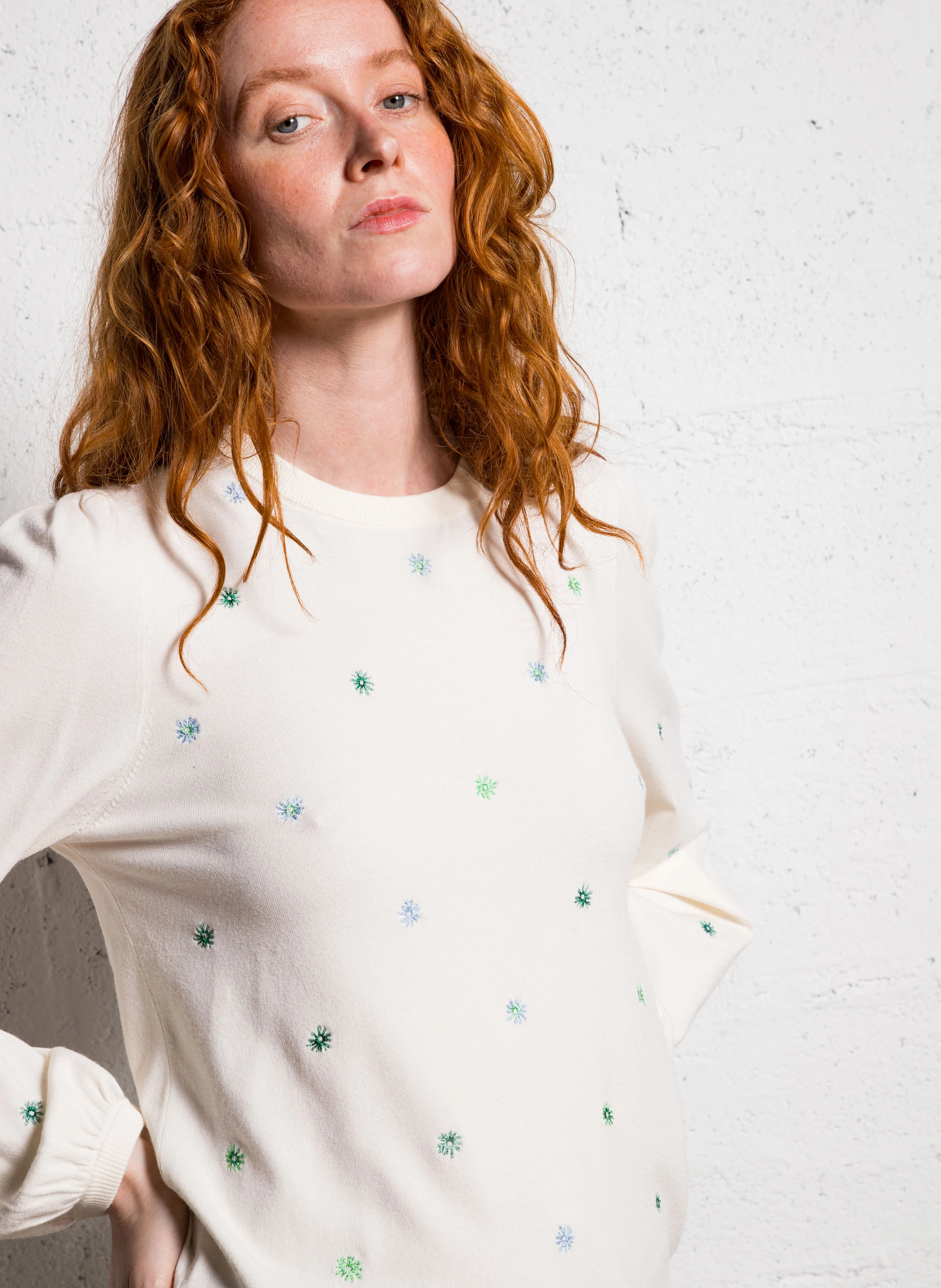 HILLY - Pull col rond| Blanc