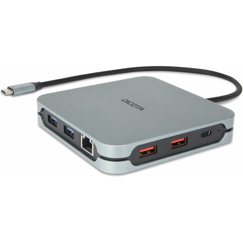 DICOTA D32057 hub & concentrateur USB Type-C 10000 Mbit/s Argent