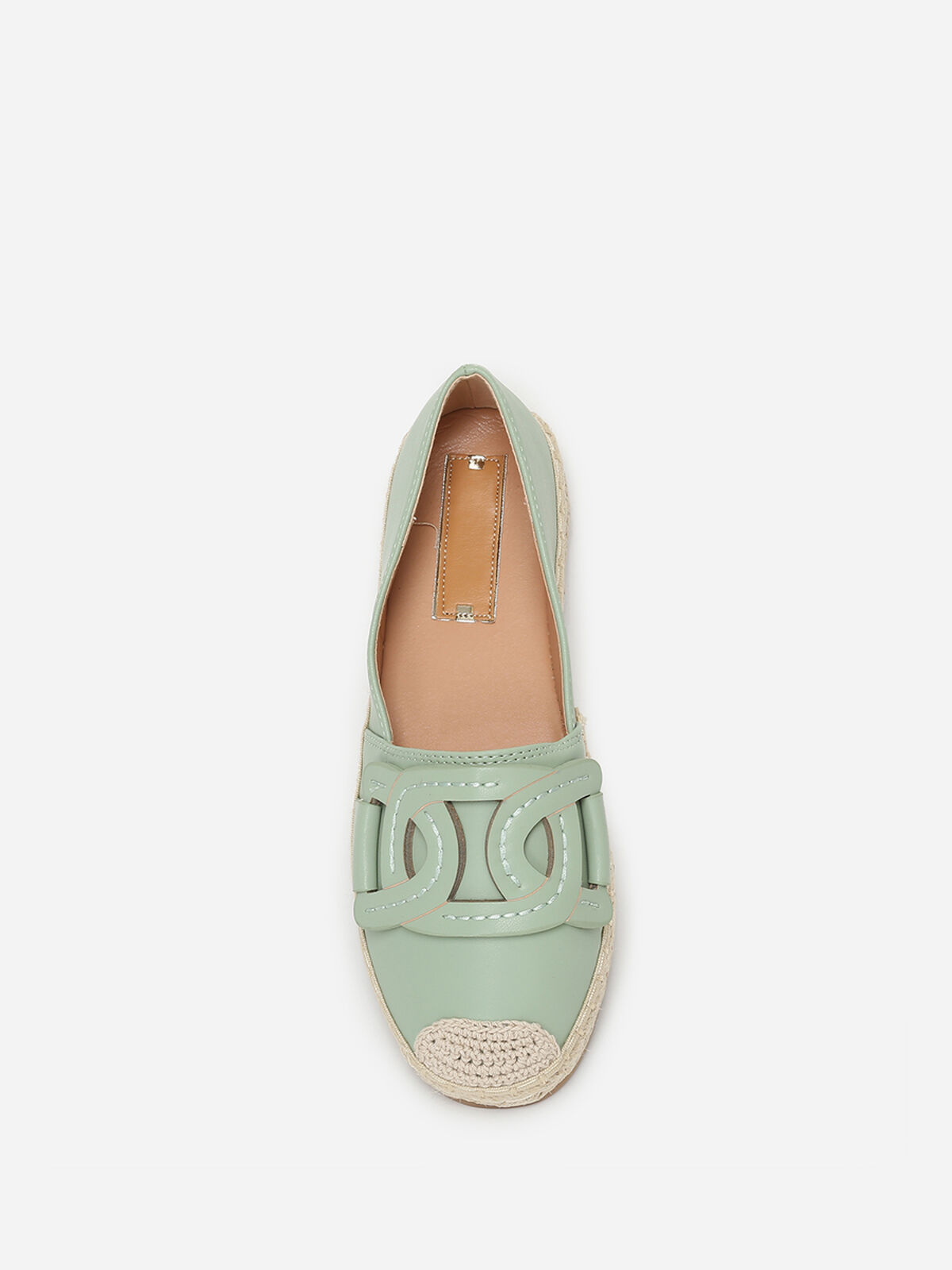 Espadrilles avec bride en simili- Vert