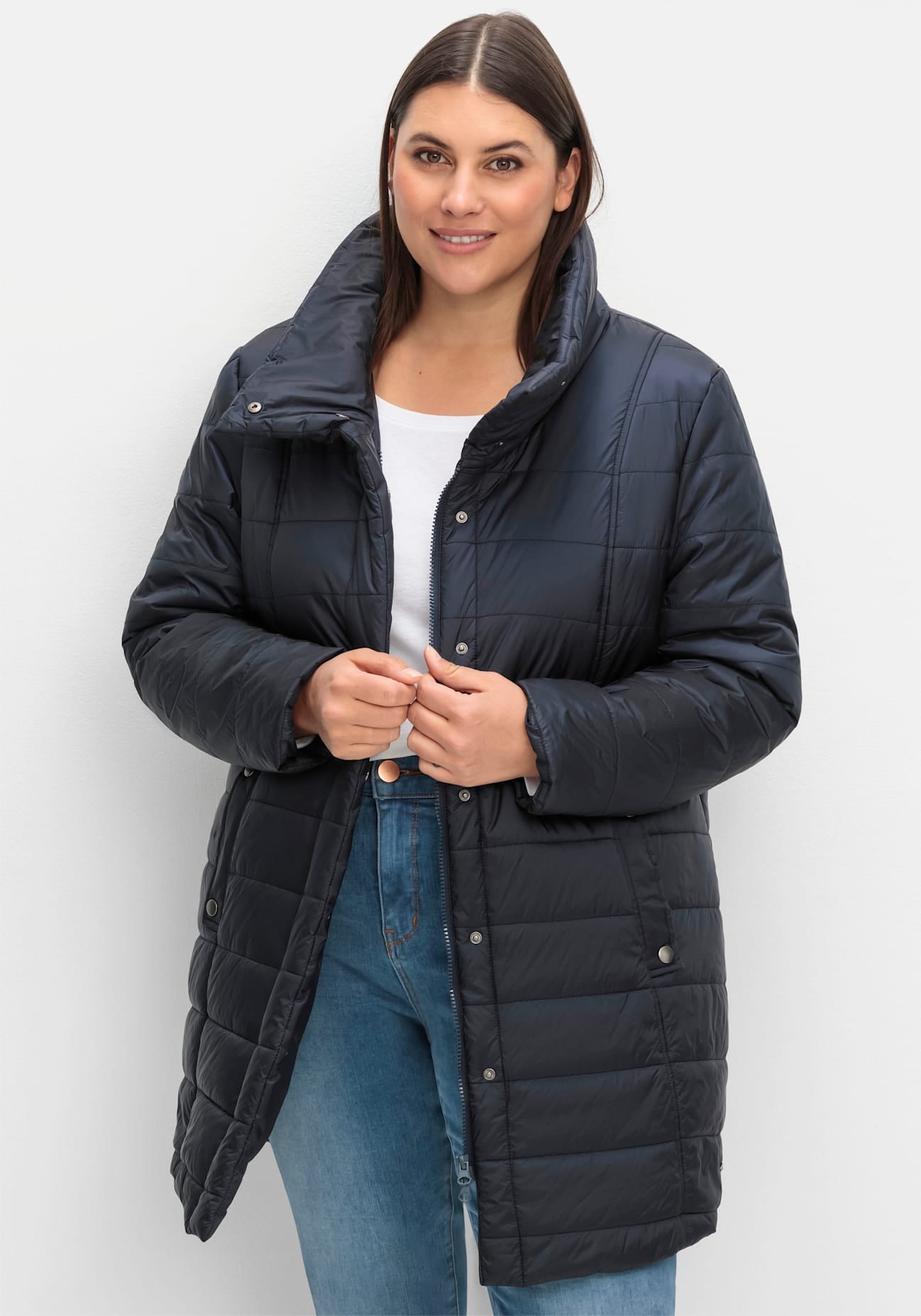 Sheego Steppjacke ohne Kapuze