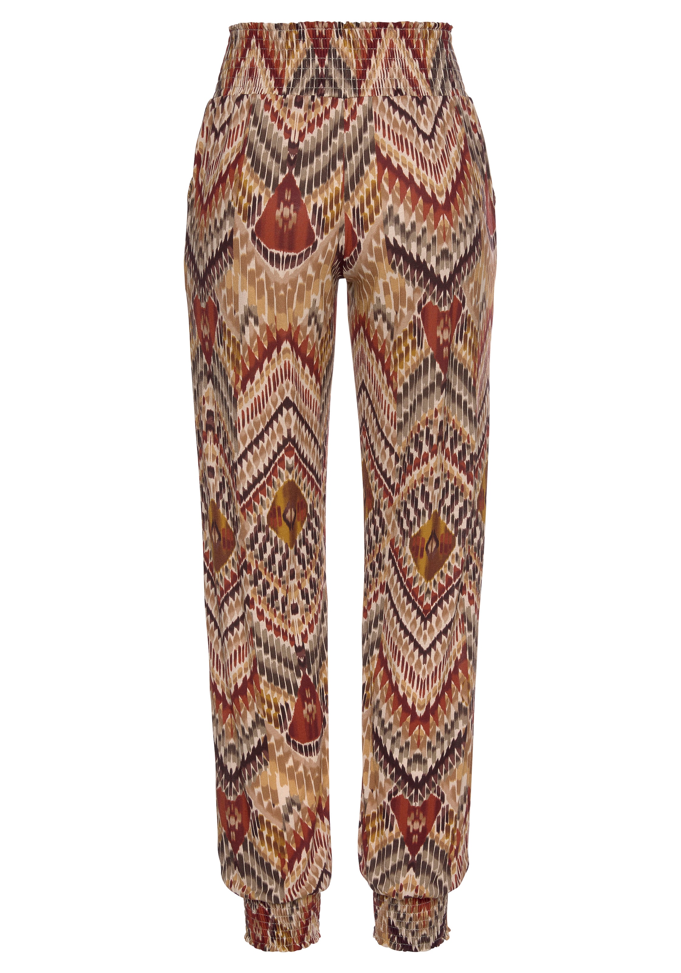 LASCANA Jerseyhose  mit Ethnoprint und Taschen, lockere Passform