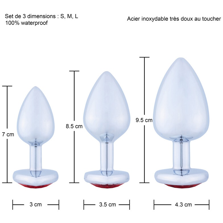 Trio de plugs anaux  - Acier inoxydable
