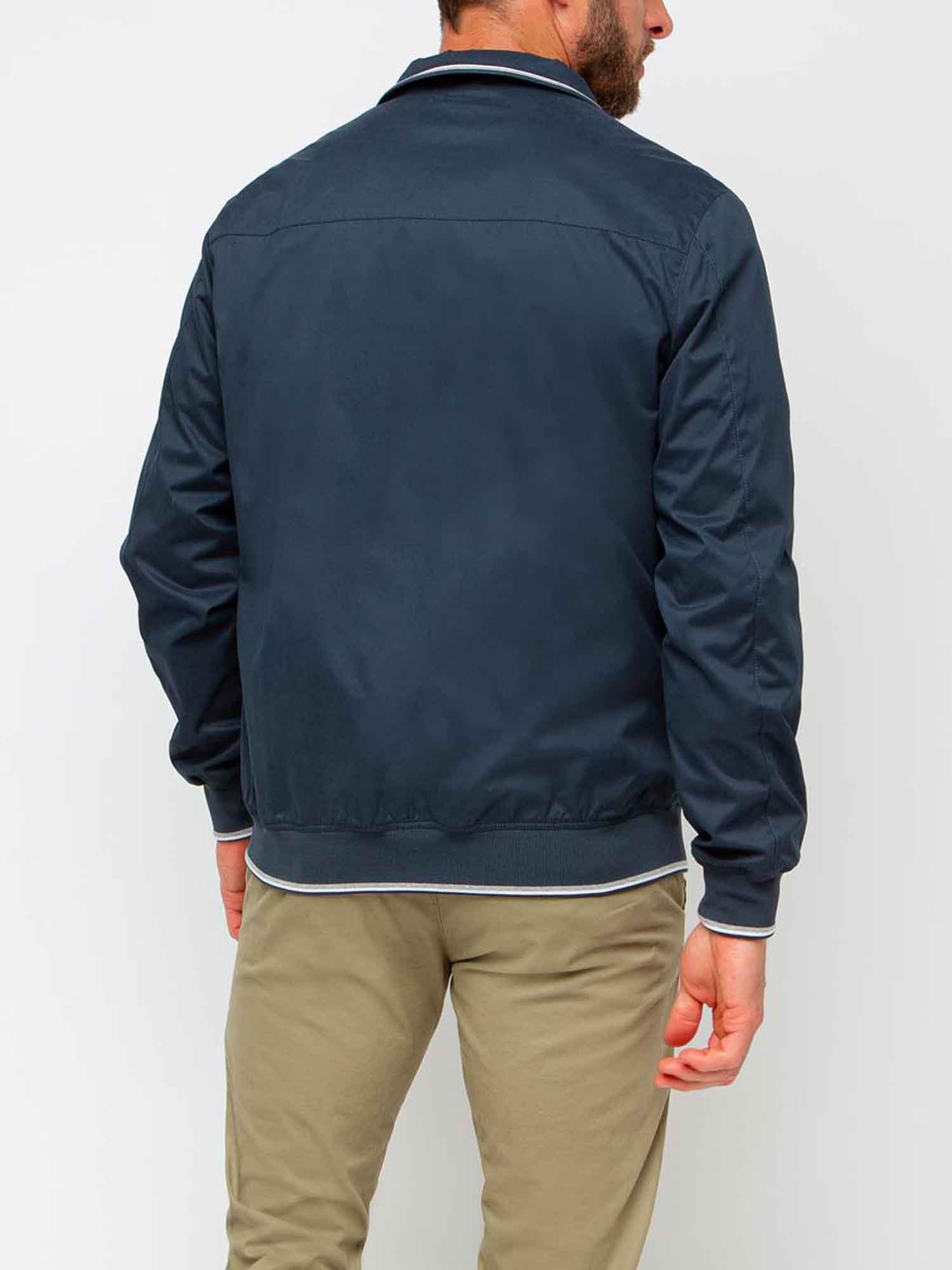 Blouson Homme Zippé Avec Poches Marine