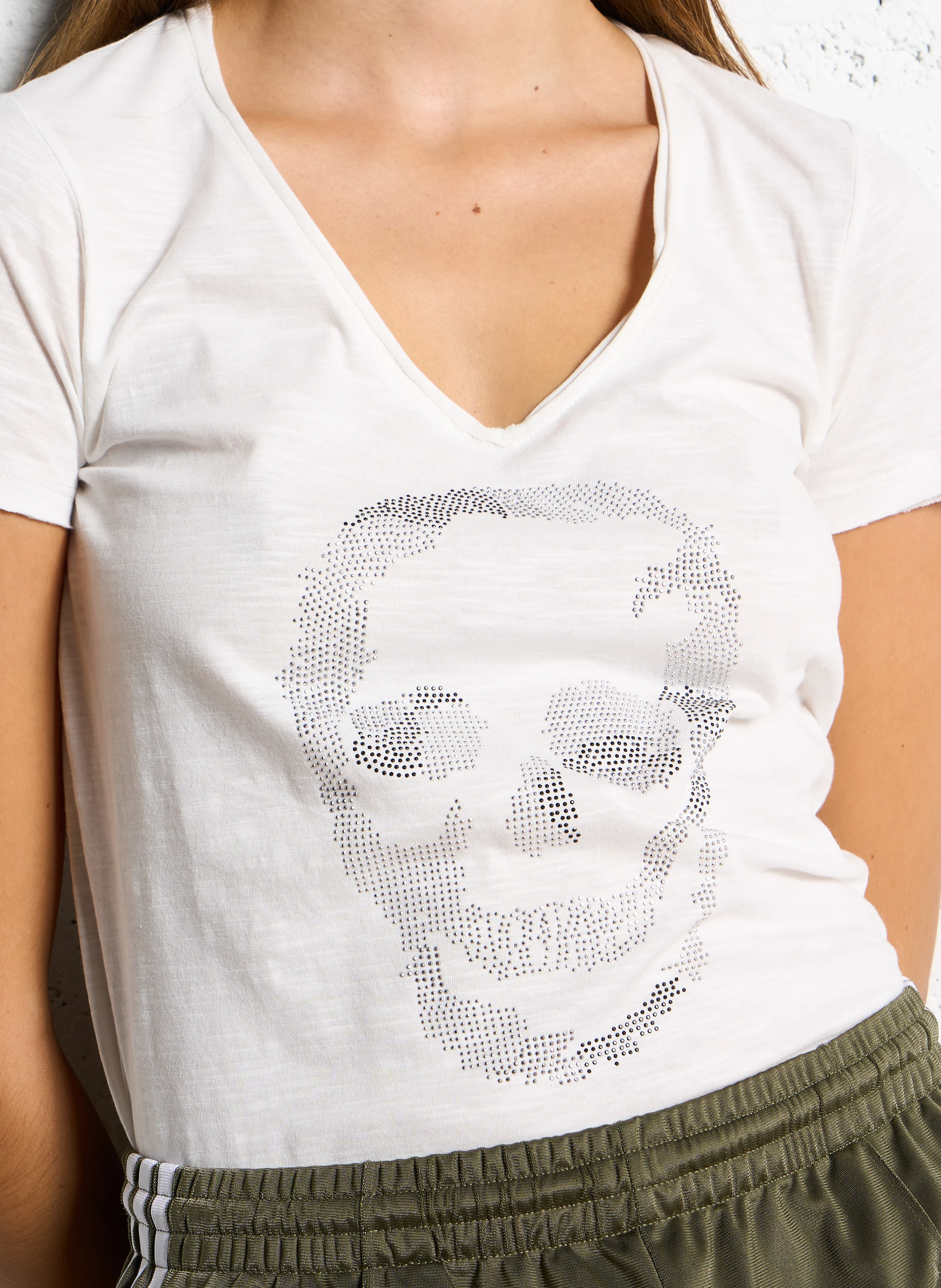 Tee-shirt tête de mort | Blanc