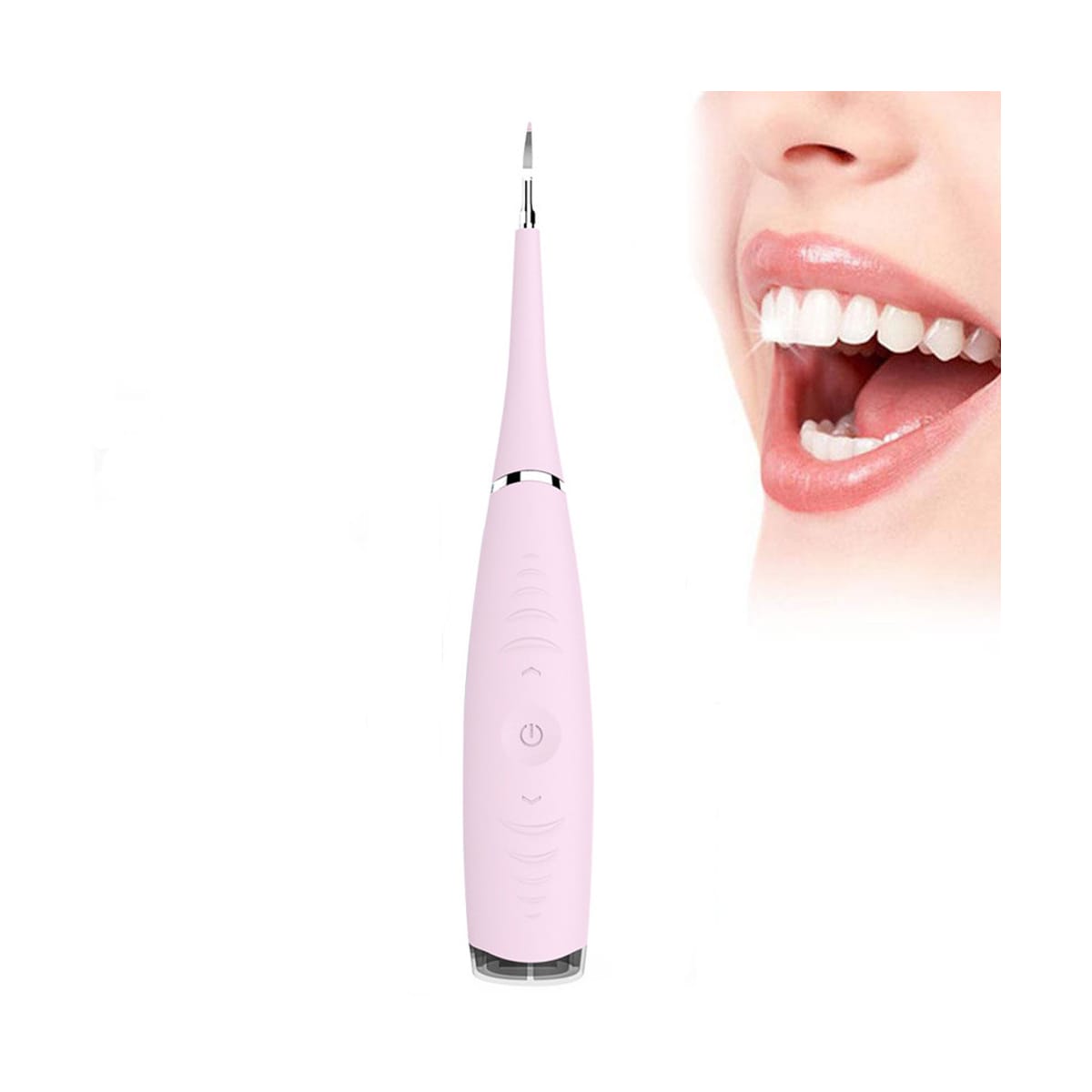 Tannsteinfjerner med 5 nivå, USB Rosa