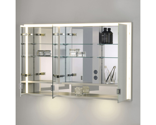 KEUCO Royal Lumos spiegelkast, 140 x 16,5 x 73,5 cm, gespiegeld, 3-deurs, LED, IP 24, 723