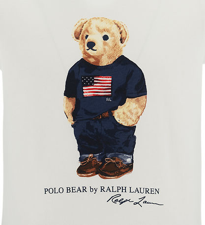 Polo Ralph Lauren Natt?j - Hvid/Blå m. Bamse