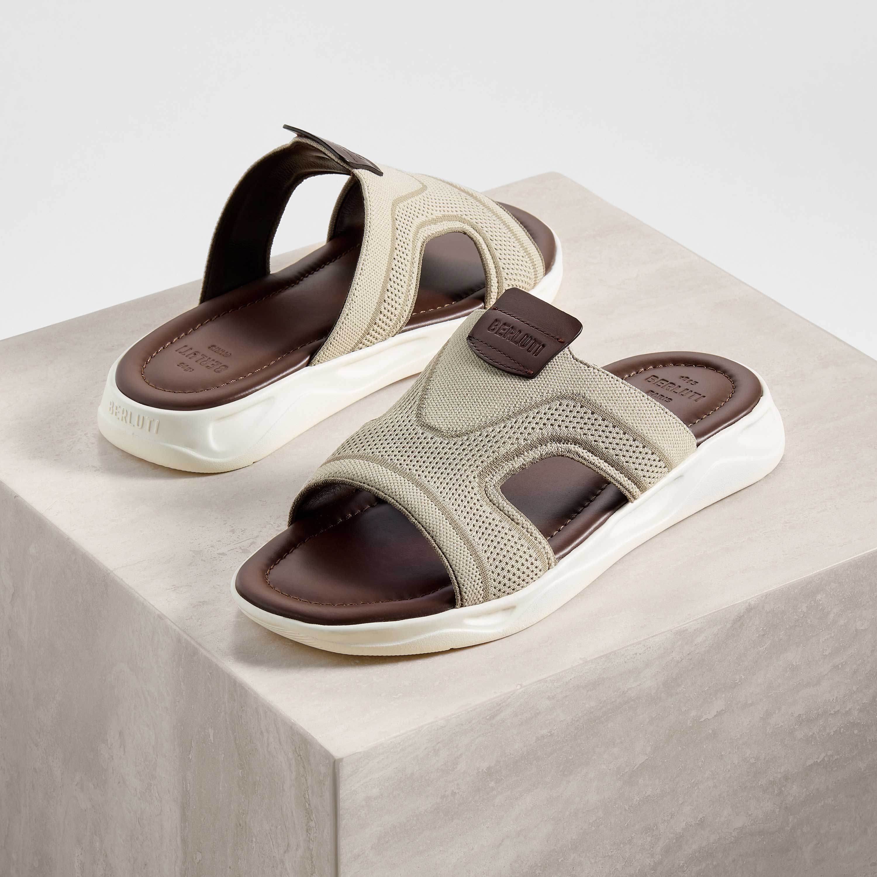 Sandal Shadow En Maille Et Cuir