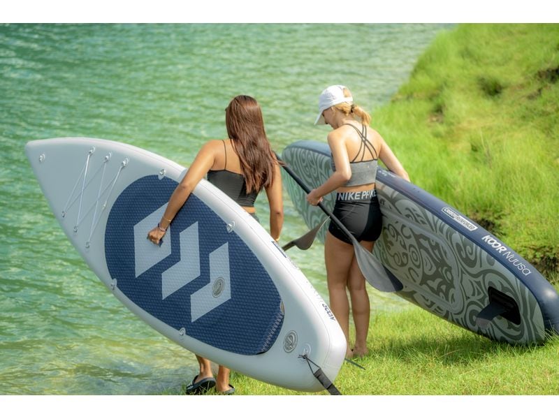 KOOR SUP Board Nuusa Allround 10'6 mit Doppelkammersystem Grossvolumiges, standsicheres Allround Stand-up-Paddling-Board mit Doppelkammersystem