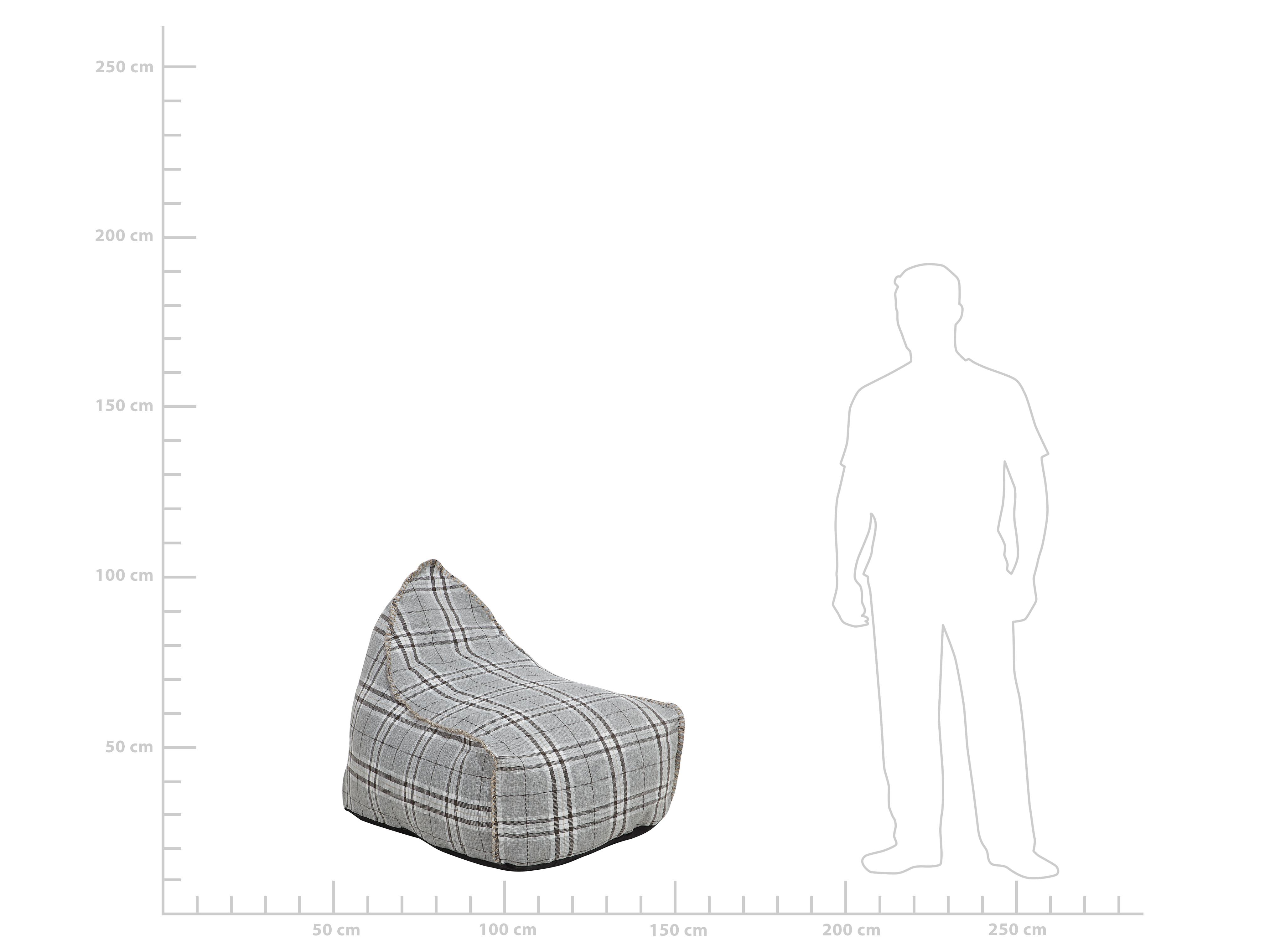Zitzak 200 L DROP LINEN 63 cm 75 cm Grijs