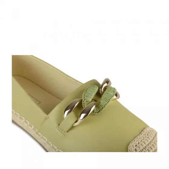 Espadrilles VERT Femme motif Chaîne A enfiler MERRY SCOTT