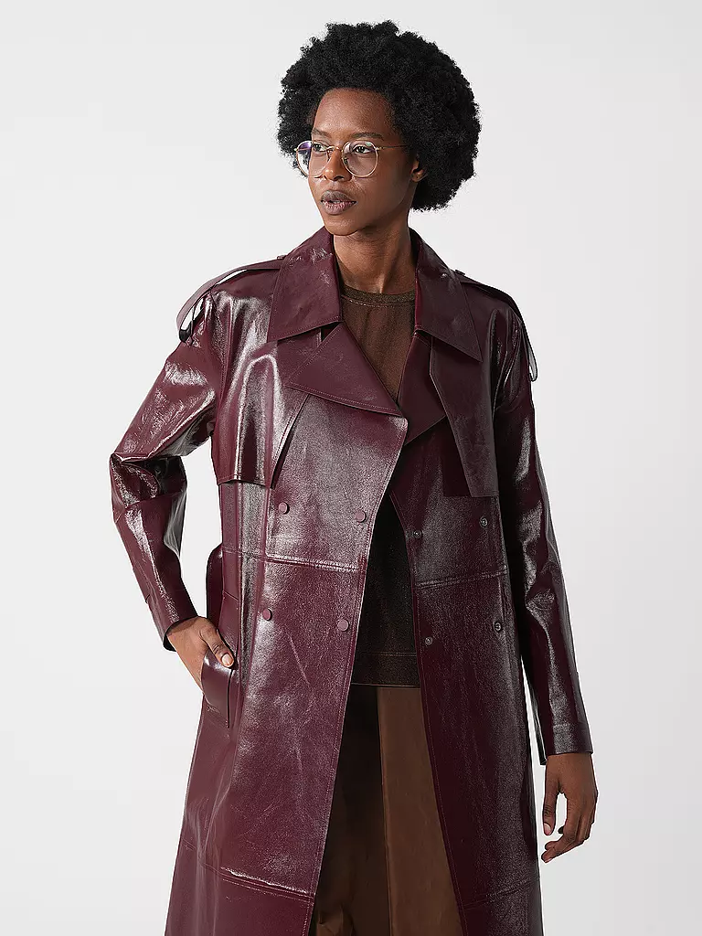 MACKAGE Ledermantel CARMELA dunkelrot