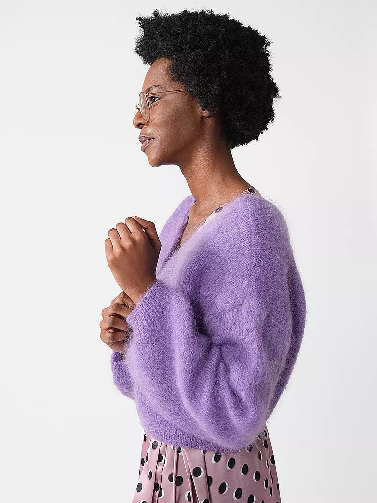 AMERICAN DREAMS Cardigan Cropped Fit CORNELIA lila