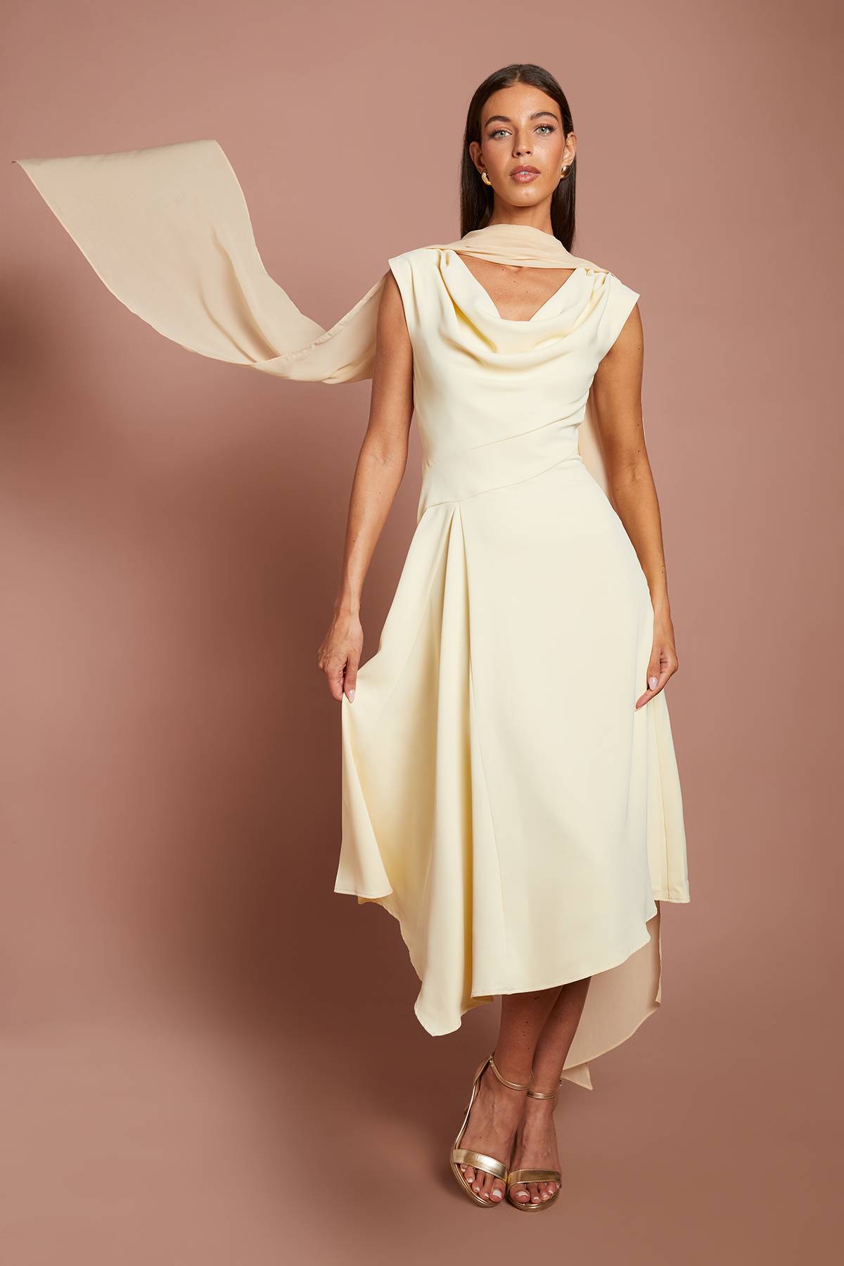 Coast Foulard En Mousseline Champagne