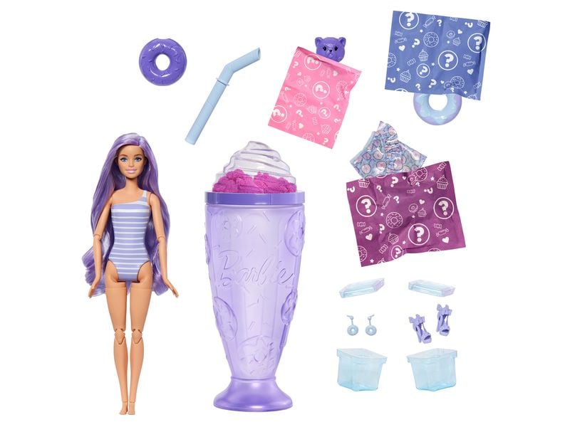 Barbie Puppe Pop! Reveal Treats Series Purple assortiert Set aus Puppe und Zubehör