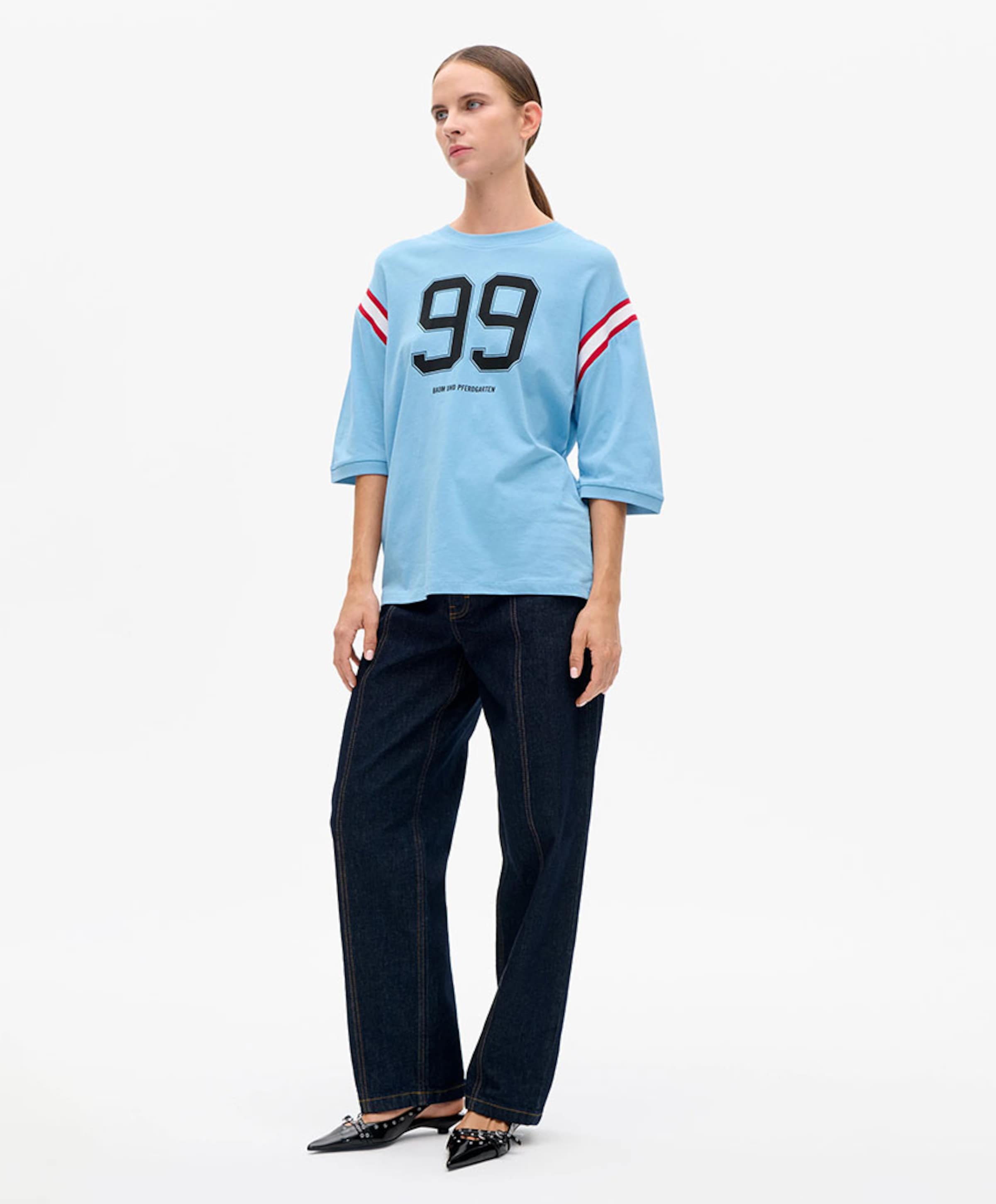 Baum und Pferdgarten Dames T-shirt blauw