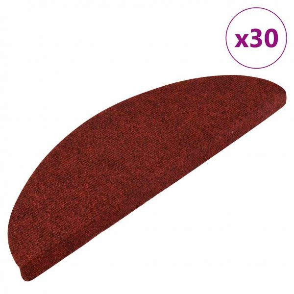 Tapete vidaXL de Escada Adesivos 30 Peças 56x17x3 cm Vermelho - 2093625201