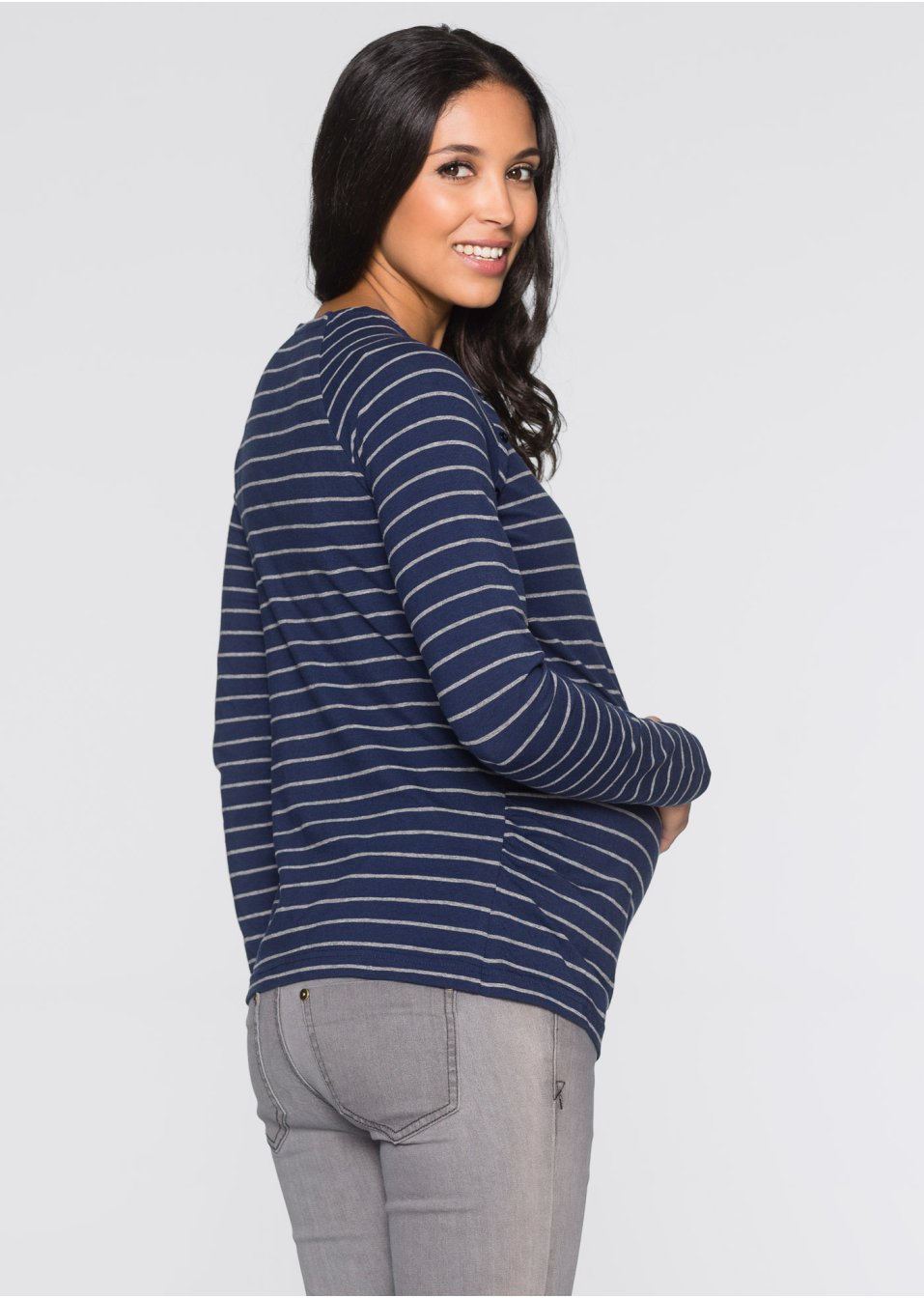 T-shirt de grossesse / d'allaitement avec boutons-pression
