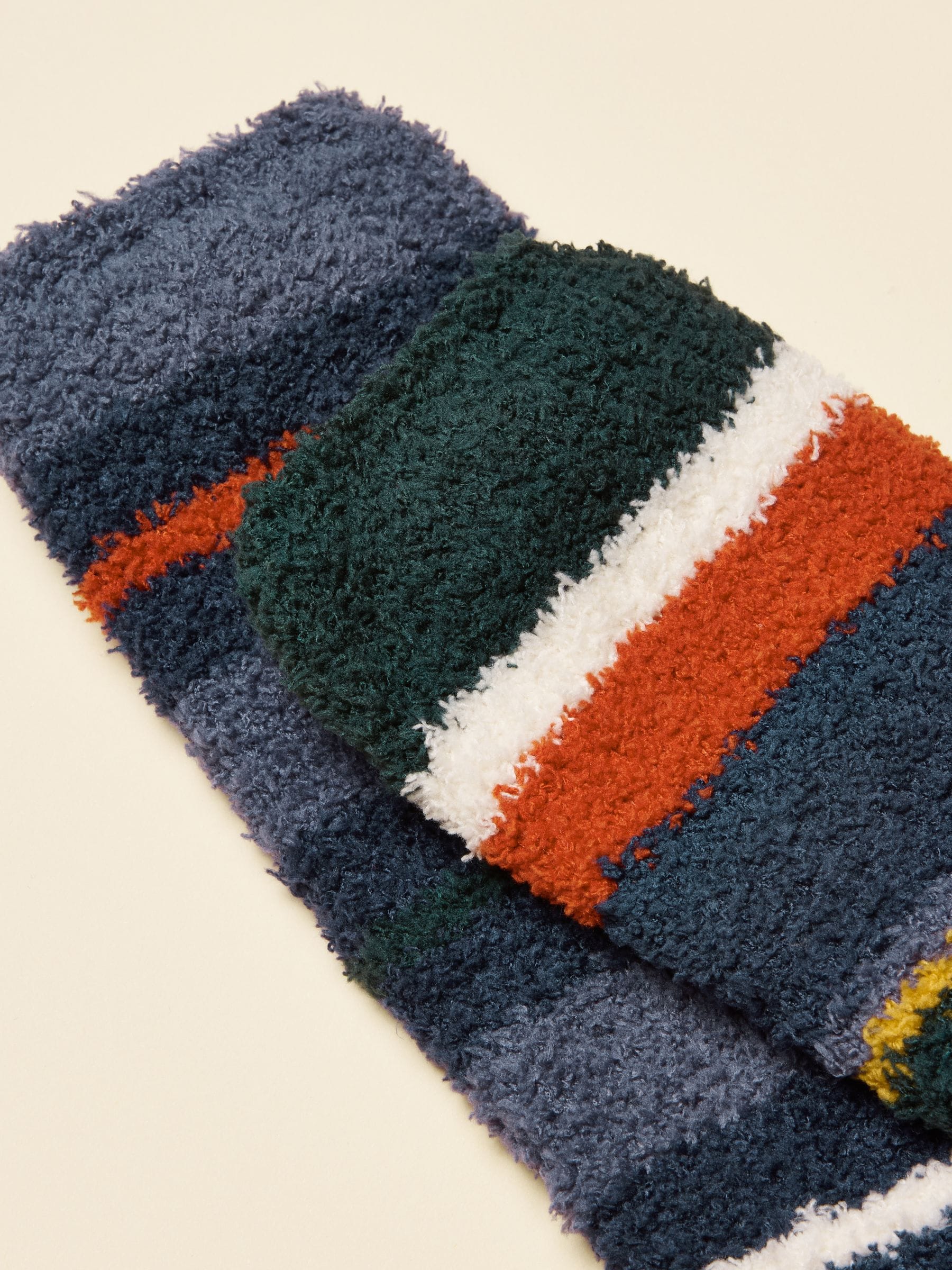 Blauw/Groen - Joules Fluffy Sock 2 Pack