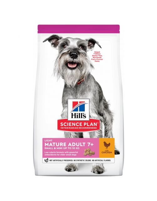 Hill's Mature Adult 7+ Light Small&Mini - Hondenvoer - Kip 2.5 kg