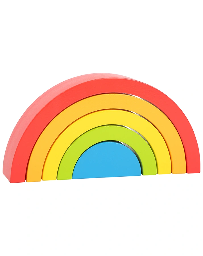 Holzbausteine REGENBOGEN 5-teilig aus Holz