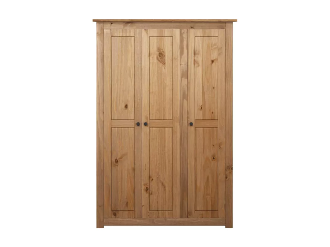 Garde-robe à 3 portes 118x50x171,5 cm Pin Assortiment Panama