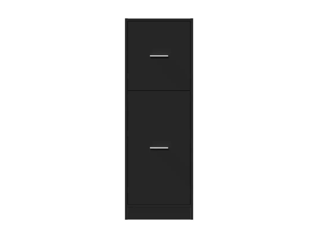 Armoire d'apothicaire noir 40x41x118 cm bois d'ingénierie