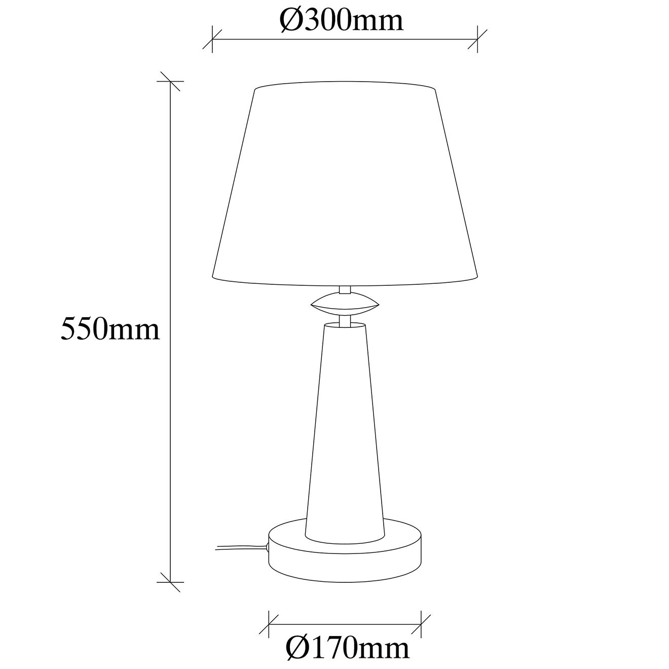 Opviq Lampe de Table Pardo doré/blanc - 30x55 cm