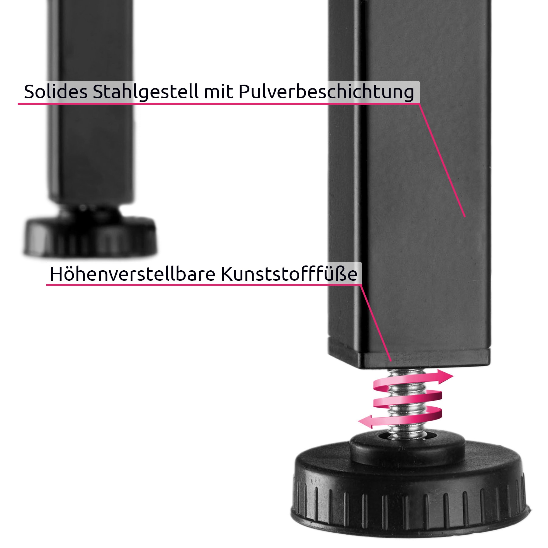 tectake® TV-Regal, Industrial Style, 4 offene Fächer, verstellbarer Einlegeboden und Kabelaussparungen, 110 x 40 x 50,5 cm
