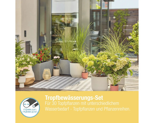 GARDENA Micro-Drip Startset voor Terrasbewateringsset (voor maximaal 30 potplanten)