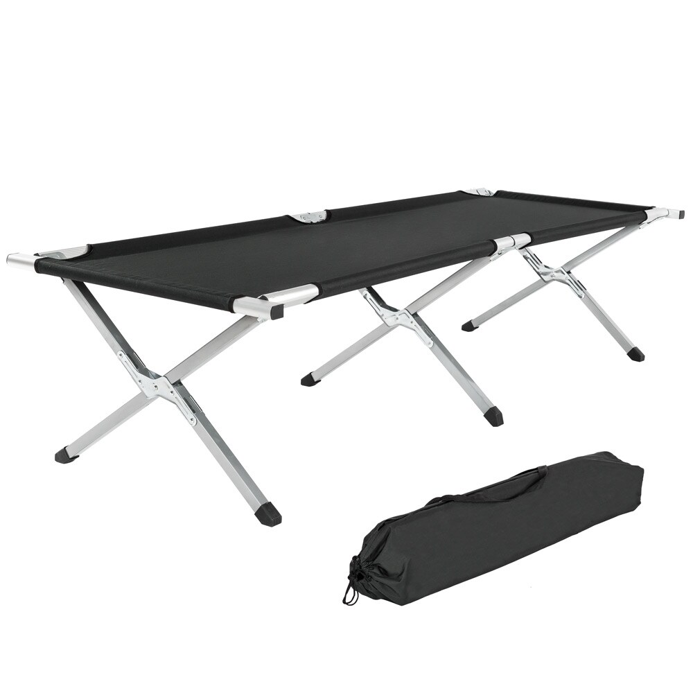 tectake® Feldbett, mit Aluminiumgestell, Belastbarkeit 150 kg, 190 x 70 x 45 cm