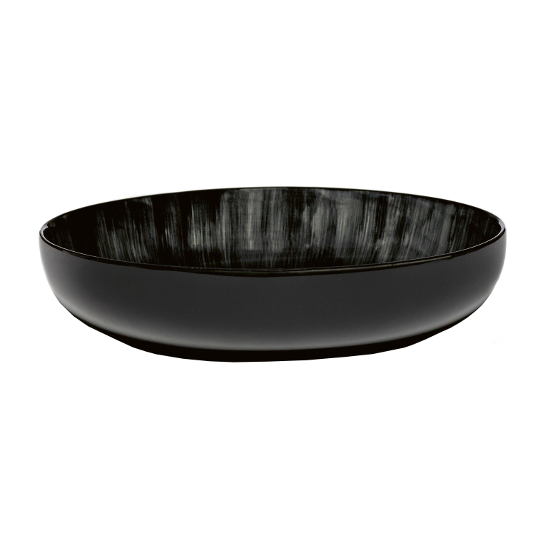Serax Dé tableware by Ann Demeulemeester diep bord Ø18,5 set van 2 White/Black D