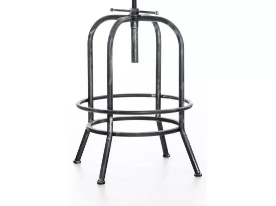 Table haute de bar - rund 60cm - Bois - Argent antique - Brighton