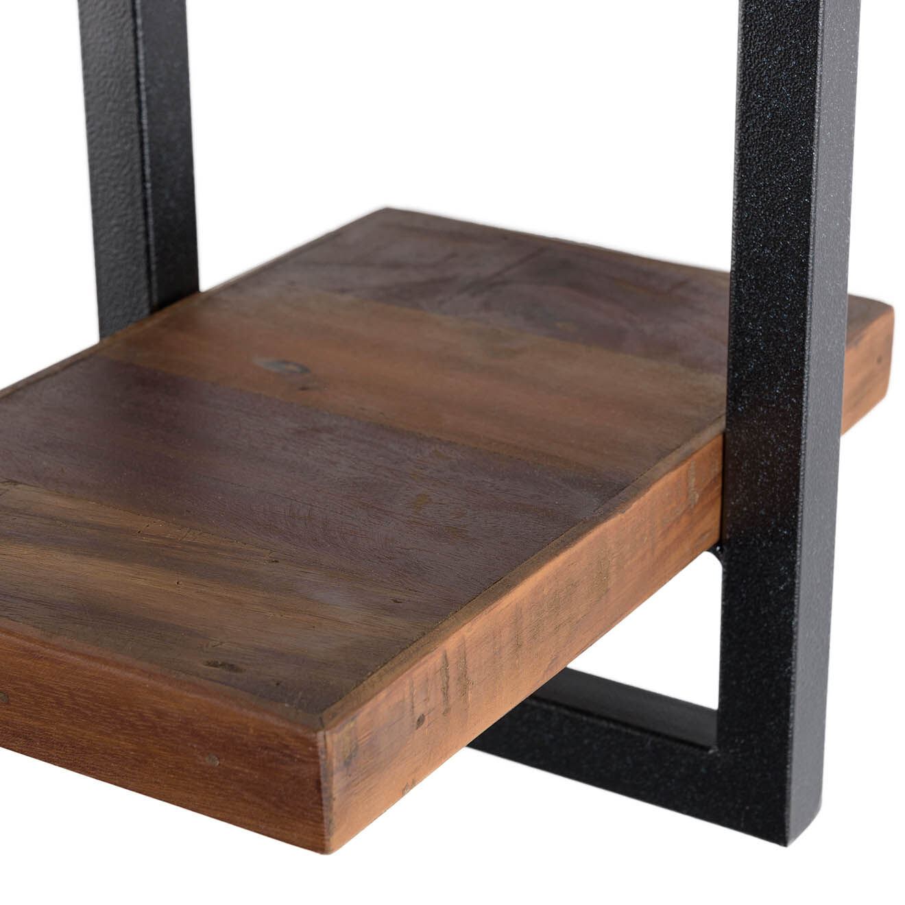 Macabane Étagère murale métal XS Alida noir/marron - 20x25x35 cm