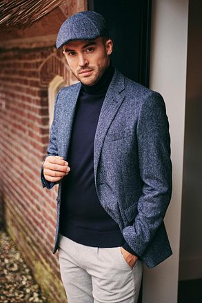 Suitable Birds Eye Colbert Merinowol Navy BL-BE-LMB-BL-24 kopen