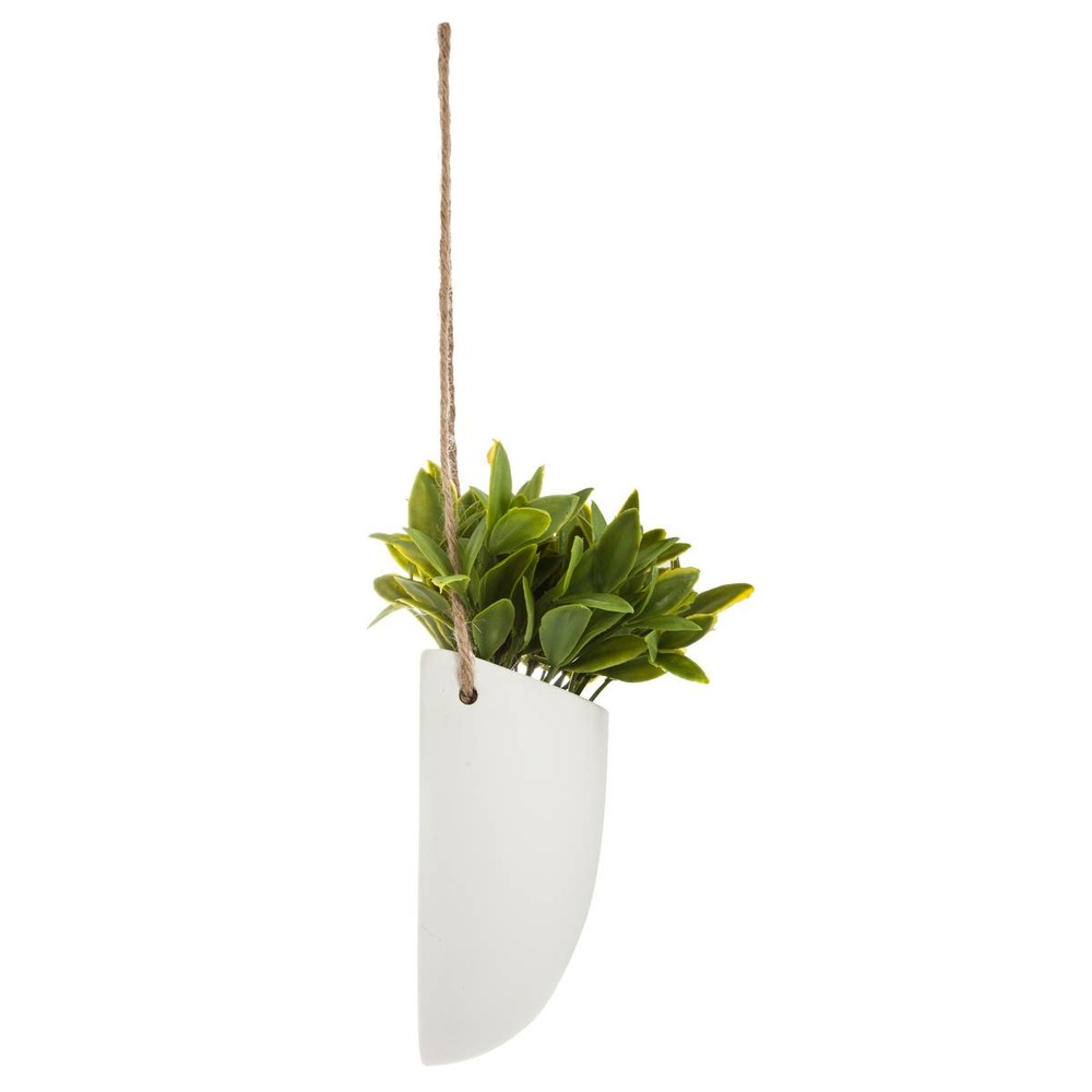 Plante artificielle à suspendre pot en céramique h 20 cm