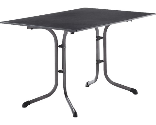Klaptafel vivodur 120 x 80 x 73 cm ijzergrijs grijs