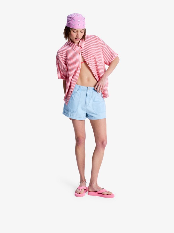 Vibrant Community Short en denim Bleu Femme