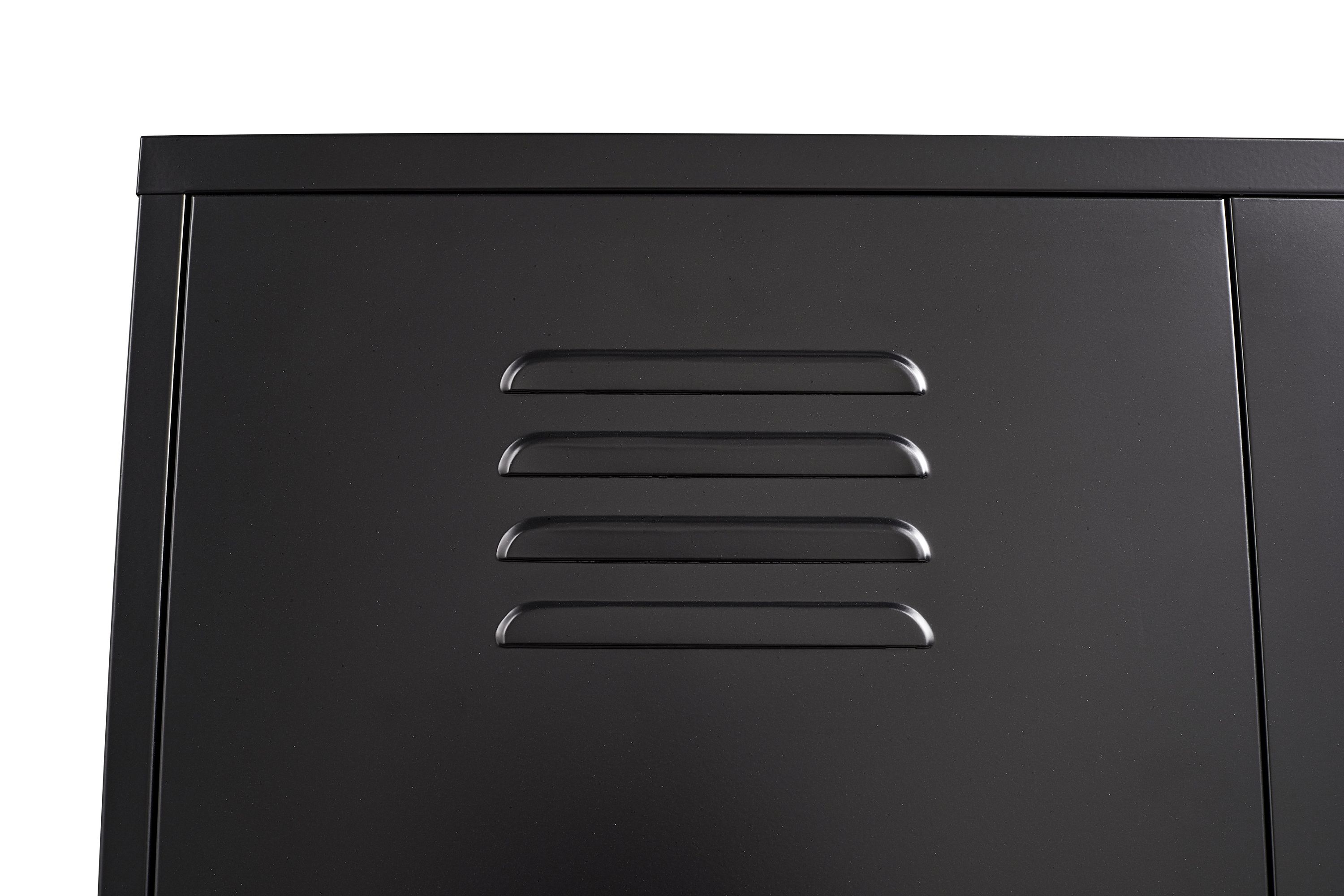Kommode Metall KLAUS 80 x 101 cm schwarz