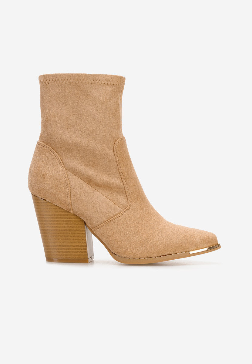 Bottines à gros talon kaki Oviesa
