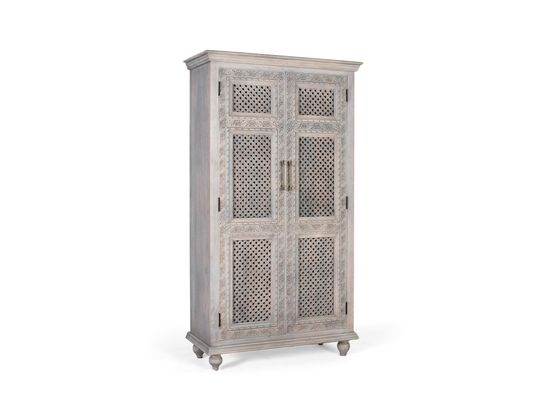 GINER Y COLOMER - Armoire 2 portes en bois de manguier massif -185x104x43