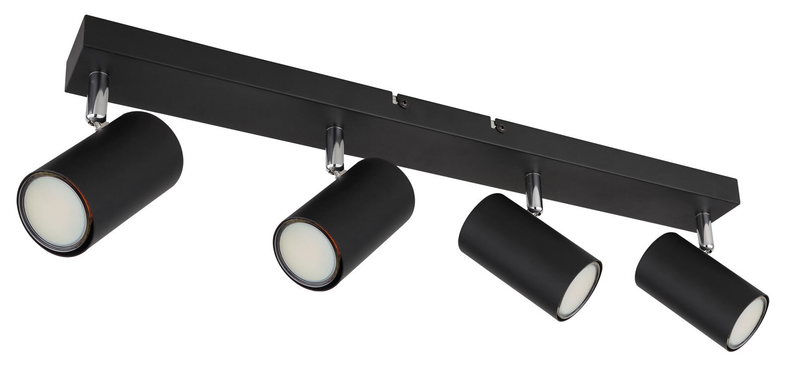 GLOBO Retrofit Deckenlampe mit 4 Spots ROBBY 56 cm schwarz