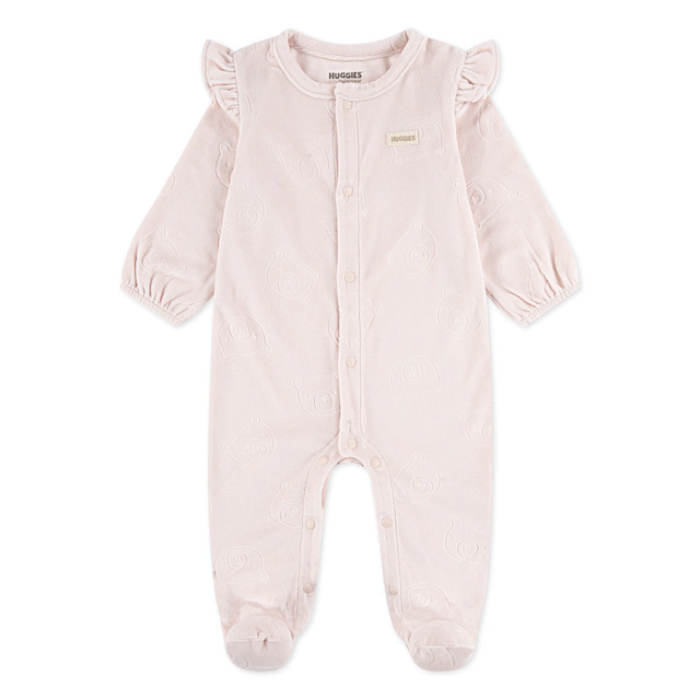 HUGGIES babywear Strampler »HUGG FOOTED COVERALL«, Pflegeleichte Fleece- Qualität