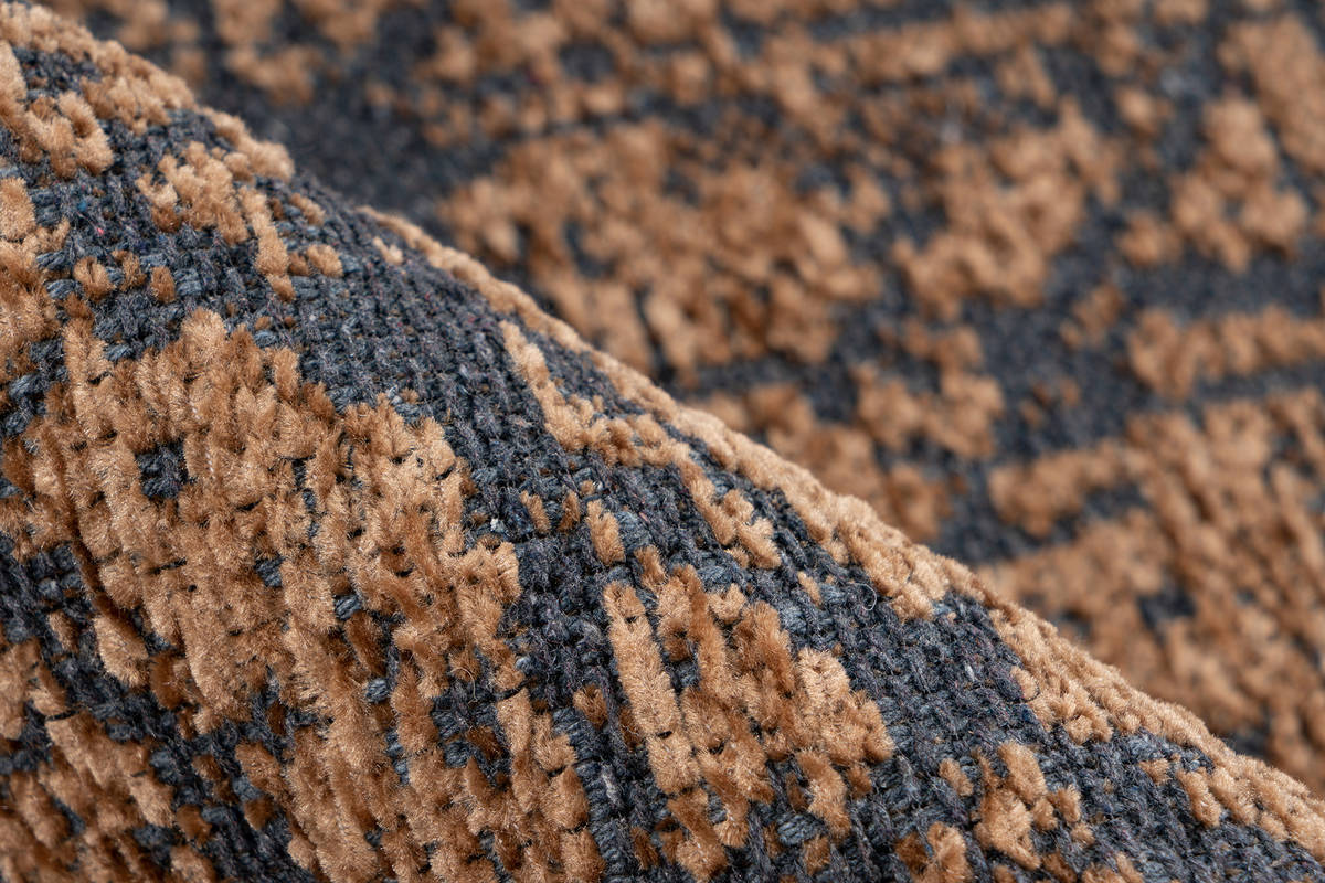Flachgewebeteppich KALEVI 200 - gelb - mit 3D-Struktur - 80x150 cm