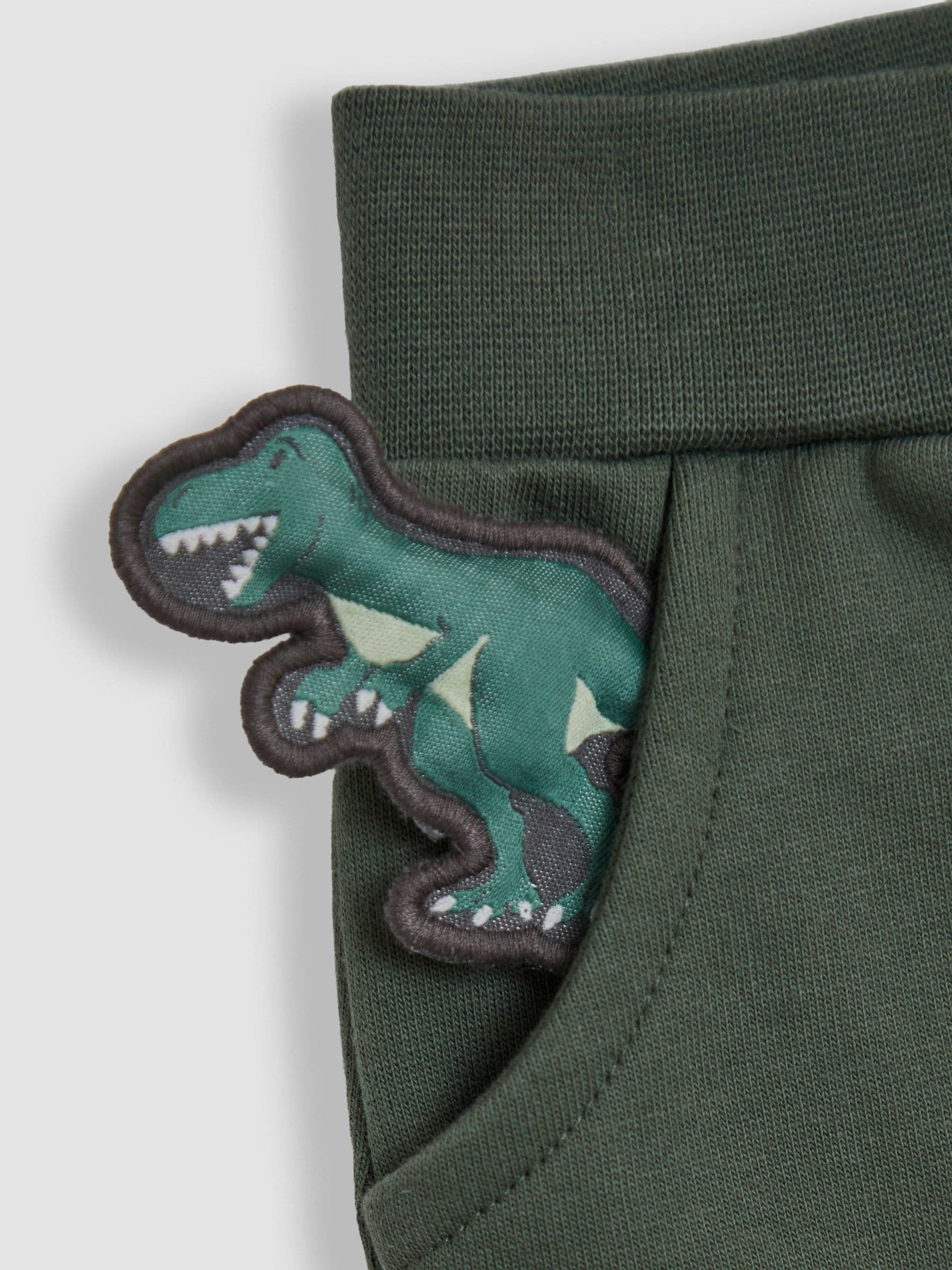 Khaki Green Roar - JoJo Maman Bébé Appliqué Joggers