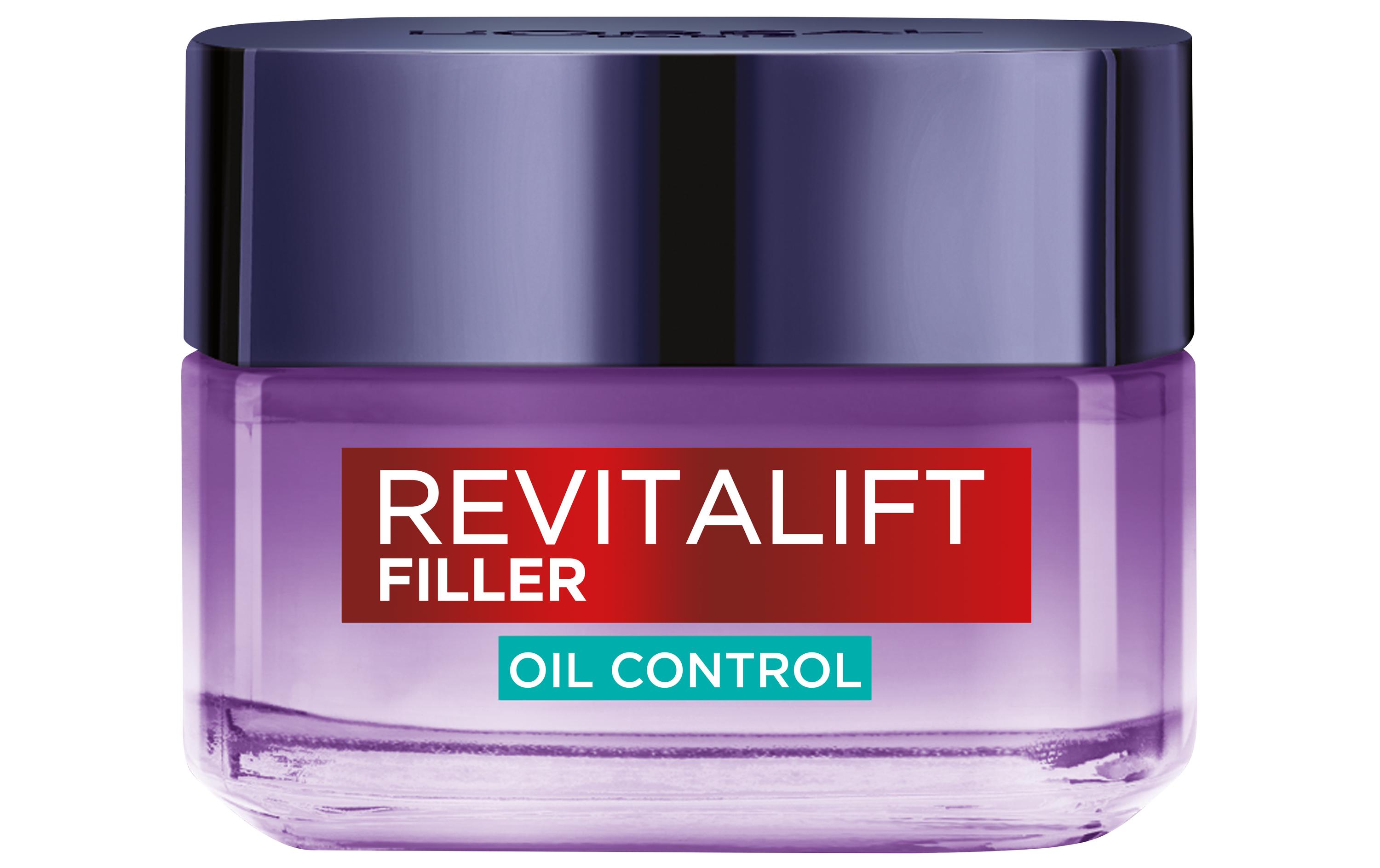 Gesichtscrème Revitalift Filler Oil Control 50 mlMattierende Gel-Creme absorbiert überschüssigen Talg und verfeinert die Poren