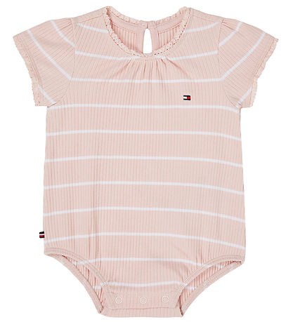 Tommy Hilfiger Body k/ä - Rib - Laune Pink/White Stripe