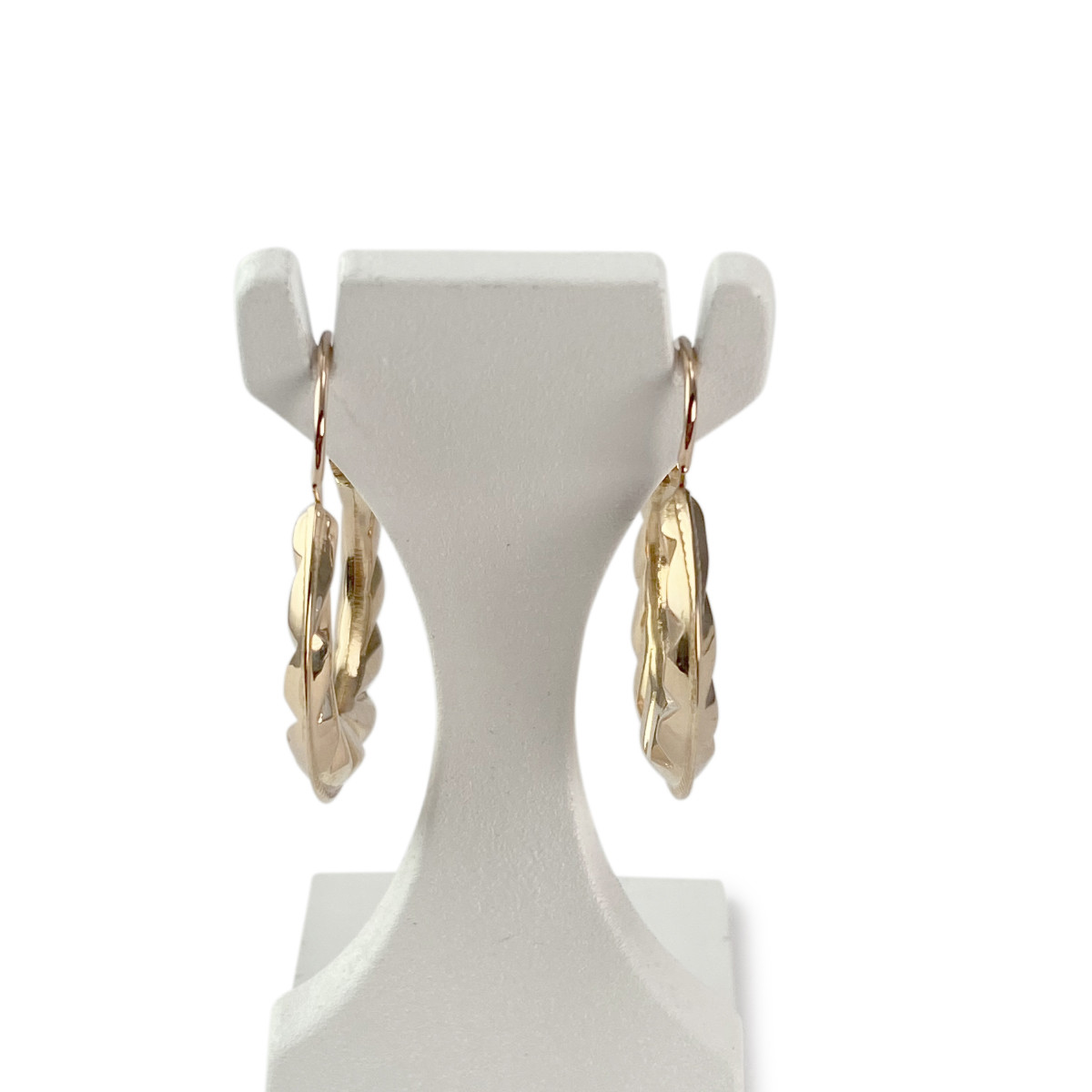 Boucles d'oreilles d'occasion or 750 jaune 18 mm